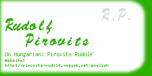 rudolf pirovits business card